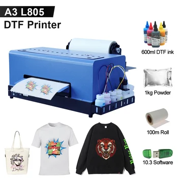 Принтер A3 DTF Для Epson L805 Печатная машина для прямой печати на пленке A3 Принтер для Переноса на футболку, Джинсы, Сумки, Куртку