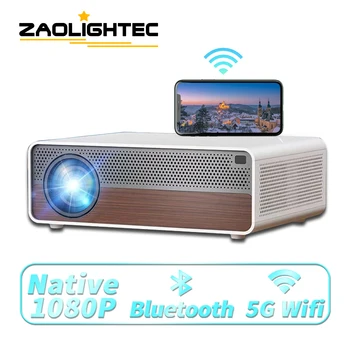 Проектор ZAOLIGHTEC A40 Full HD 1080P 7500 Люмен, светодиодный домашний кинотеатр, WiFi-проектор для дома, поддержка мобильных устройств, Видеопроектор 4K