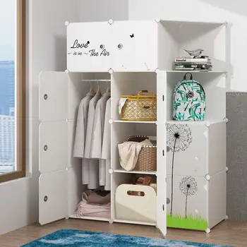 Простой гардероб, детский шкаф для хранения, пластиковая коробка, коробка для хранения, большой шкаф для хранения, детский гардероб, мебель для спальни, шкаф