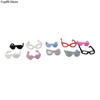Случайный стиль 20шт Аксессуары для кукол Мини пластиковые очки в круглой оправе Очки для высоких кукол Детские игрушки мини очки