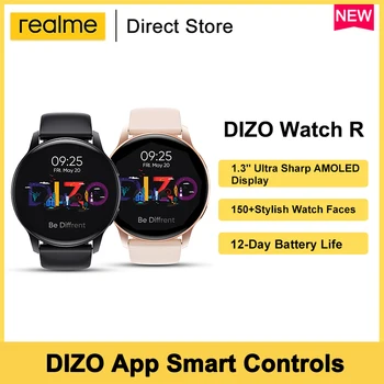 Смарт-часы Realme DIZO R, Водонепроницаемый Фитнес-Трекер, AMOLED-Дисплей, Спортивные Умные Часы С Функцией вызова по Bluetooth Для Женщин И Мужчин