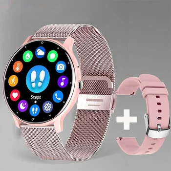 Смарт-часы с фитнес-монитором, подходят для мужчин и женщин, круглый циферблат, звонок, часы, Android, iOS, лучший бренд,