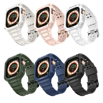 Совместим с Apple Watch Ultra Apple Watch Band Iwatch8 Glacier TPU Прозрачный цельный ремешок для часов 49 мм