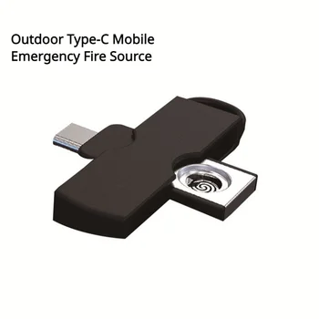 Уличный мобильный аварийный источник огня, бесшумная невидимая зажигалка Typec, мобильная версия, Портативная сверхмалая зажигалка для сигарет