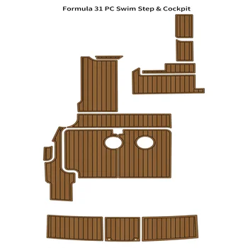 Формула 31 ШТ Плавательная платформа Кокпит Коврик для лодки EVA Пенопласт из искусственного Тика Палубный коврик