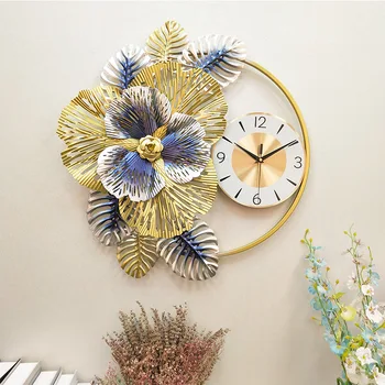 Часы настенные часы в гостиной современный минимализм, легкие роскошные часы, креативный дом, модные настенные часы, атмосферные настенные часы в скандинавском стиле