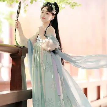 Юбка в стиле Тан, 4,5 метра, китайский костюм Ханфу, Платье Феи, Косплей, Традиционный фестивальный дневник, Современная одежда для женщин и девочек